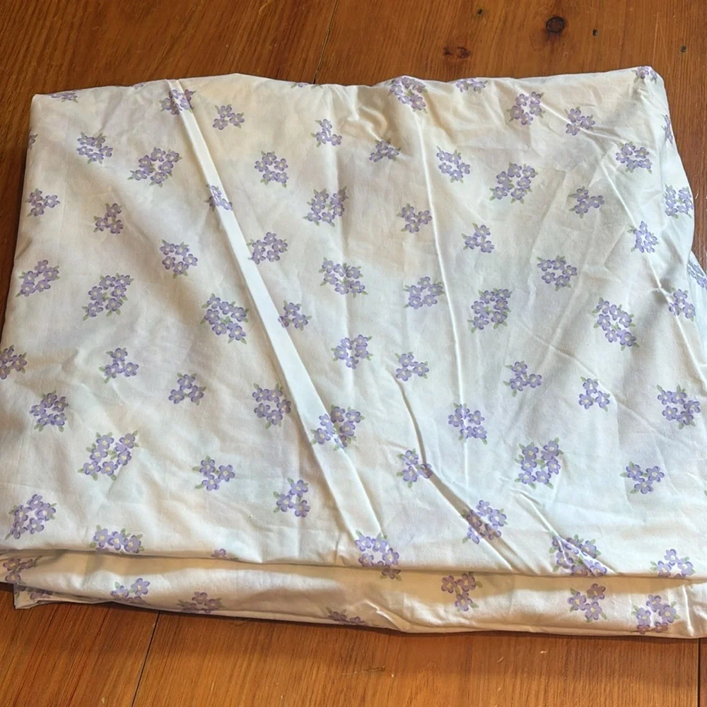 POTTERY BARN KIDS *Twin* Purple/Yellow Floral Duvet Cover 100% Cotton